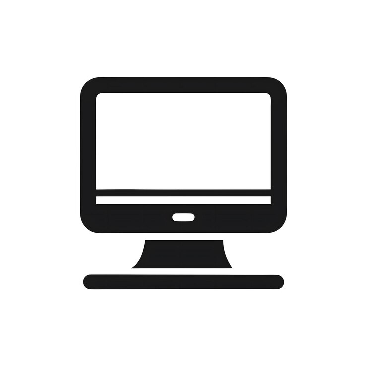 Foto simple desktop computer icon tecnologia digitale pc screen dispositivo monitor display internet web