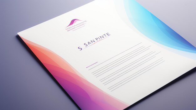 "Simple Letterhead con gradiente"