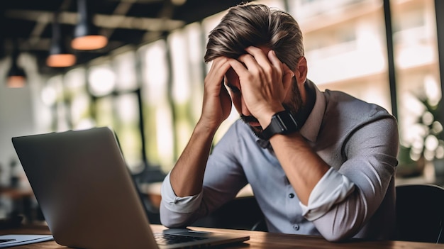 sindrome da esaurimento professionale del portatile e della tensione dell'ufficio lavorando da casa