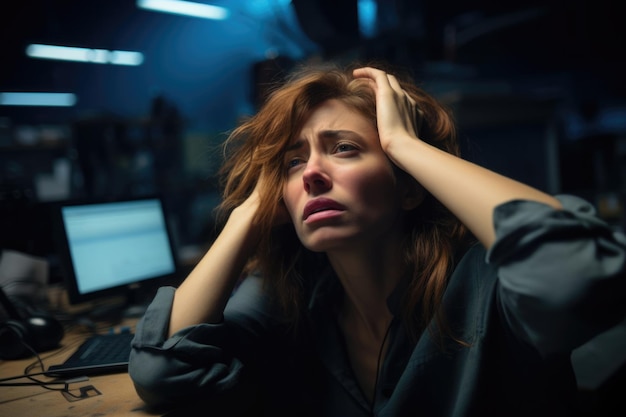 Sindrome di burnout stress lavoro infruttuoso Donna
