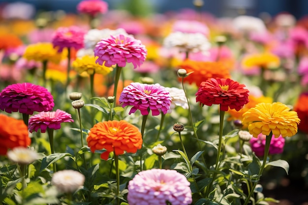 Sinfonia della natura Colori armoniosi del giardino di fiori