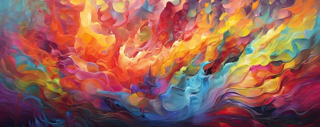 Sinfonia di colori astratti che armonizzano e risuonano creando un panorama simfonico visivo