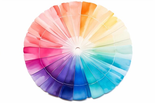 Sinfonia di colori impressionisti Ruota o tavolozza dei colori artistici IA generativa