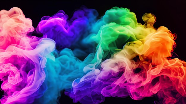 Sinfonia di fumo Nuvole colorate come sfondo