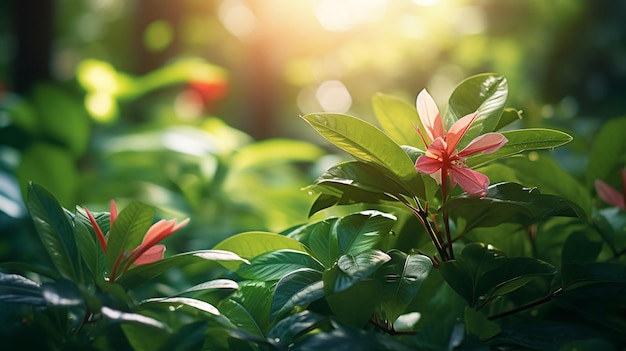 Sinfonia floreale Bellissimi fiori della foresta in dettaglio di fotografia realistica