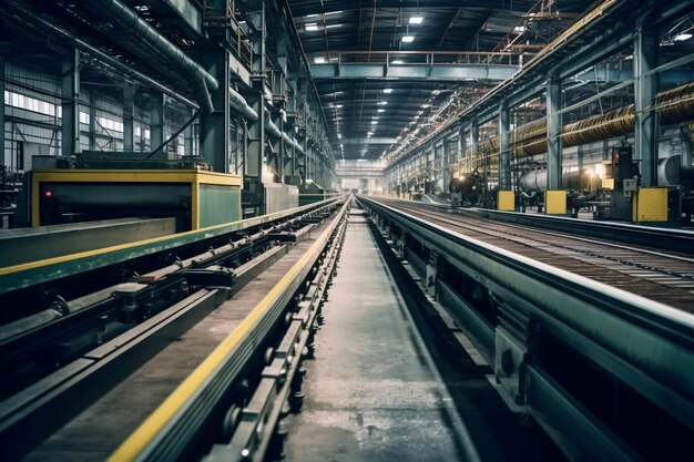 Sinfonia industriale nel mondo affascinante della produzione industriale e dei nastri trasportatori