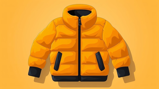 Single Down jacket cartoon flatflat illustrazione Generativo minimalista ai