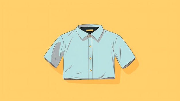 Single shirt cartoon flatflat illustration Minima listingle Gnerative ai