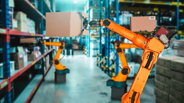 Sistema di braccio robotico intelligente per una tecnologia digitale innovativa di magazzino e di fabbrica