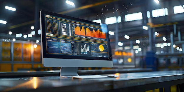 Sistema di database che visualizza i dati Scada su uno schermo di computer per il monitoraggio Concepto Sistemi di database SCADA Data Computer Screen Monitoring System