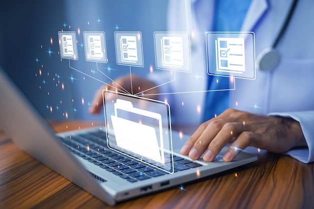 Sistema di gestione dei documenti medici Cartella DMS Gestione dei dati dei file o tecnologia di backup del trasferimento dati