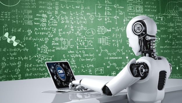 Sistema di gestione delle relazioni con i clienti su computer alla moda per attività CRM
