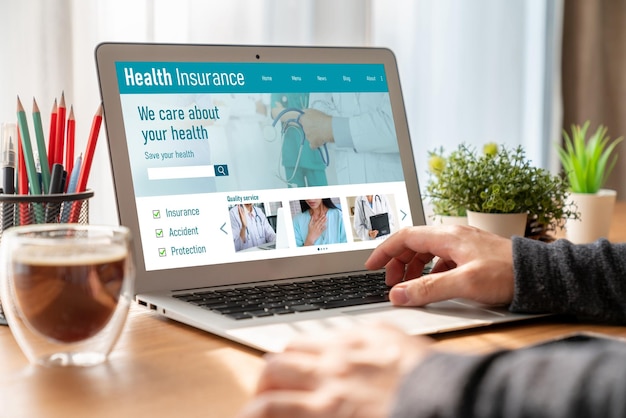Sistema di registrazione alla moda del sito web dell'assicurazione sanitaria