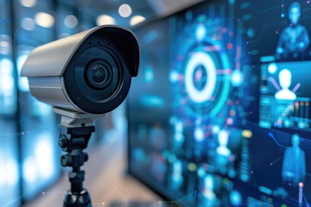 Sistema di sorveglianza basato sull'intelligenza artificiale per telecamere CCTV in ufficio con riconoscimento e tracciamento delle persone