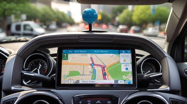 Sistema GPS in un'auto intelligente