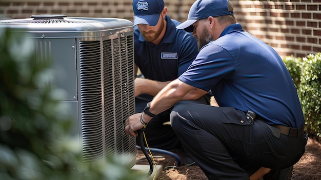 Sistema HVAC manutenzione avanzata precisione di manutenzione efficiente controllo climatico esperienza tecnica cura HVAC contemporanea generata da AI