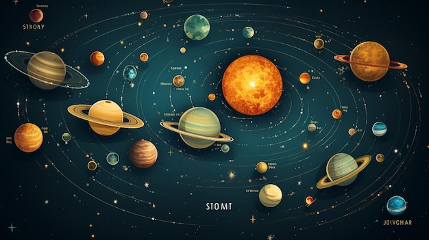 sistema solare vettoriale per l'educazione scientifica