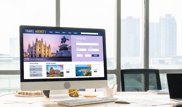 Sito web dell'agenzia di viaggi online per la ricerca e la pianificazione del viaggio