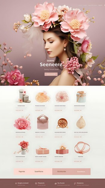 Sito web di Serene Gift Boxs Layout Web Design Creazione di concept creativi per il design di scatole regalo