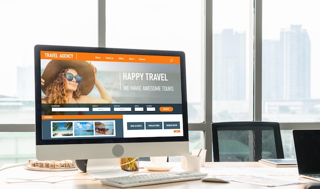 Sito web di un'agenzia di viaggi online per la ricerca di moda e la pianificazione dei viaggi