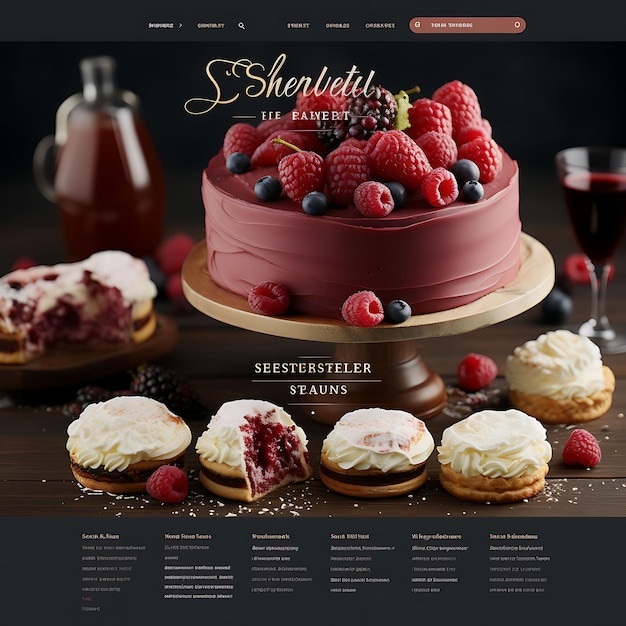 Sito web di una panetteria gourmet che presenta un concetto di layout del sito Web Design Conc Idee folli