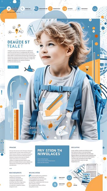Sito web per la salute e il benessere degli studenti scolastici Educazione moderna e pulita Web Layout Idea Design