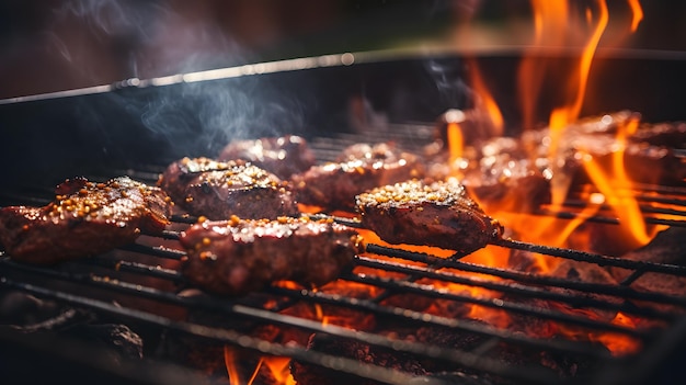 Sizzling Delights Un sontuoso barbecue in preparazione