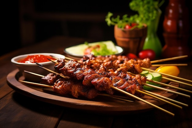 Sizzling Sensation CloseUp Delight of Vibrant Sate