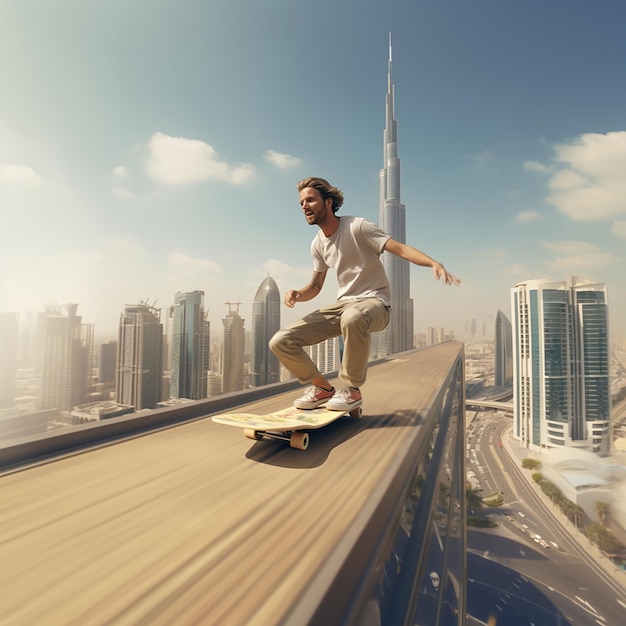 skateboarding_in_top_of_building_dubai_summer_time