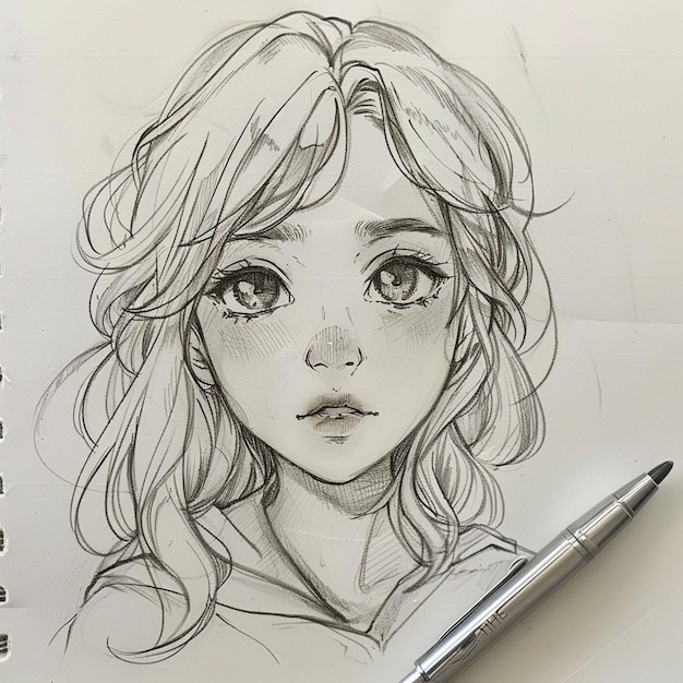 Sketch di carta da parati per anime