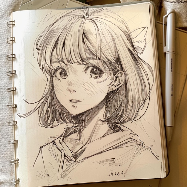 Sketch di carta da parati per anime