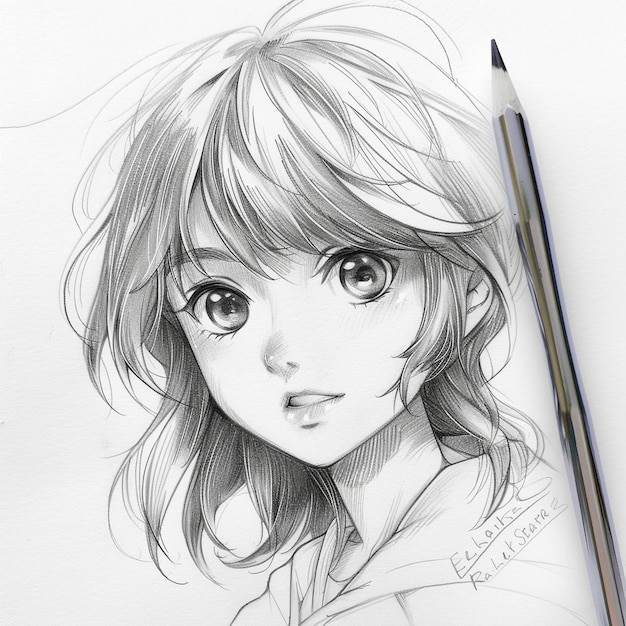 Sketch di carta da parati per anime