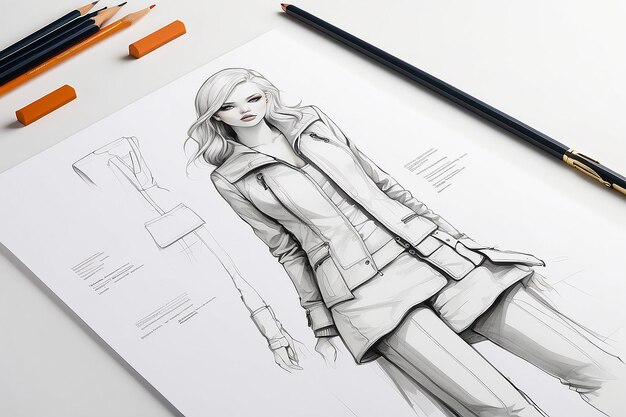 Sketch Your Style Mockup di design di moda