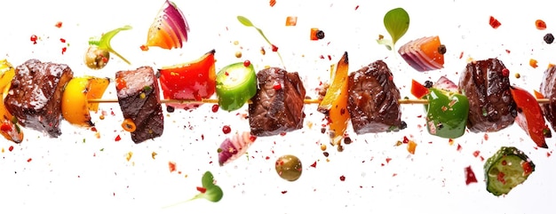 Skewered Skewer con carne e verdure