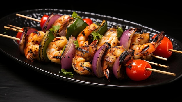 Skewers di frutti di mare alla griglia Delight