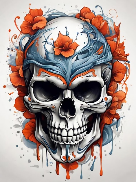 Skull Artwork Graphic Design e illustrazioni per magliette alla moda