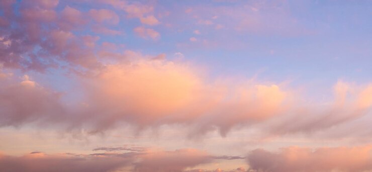 Sky background coudy sky abstract background sun above the horizon