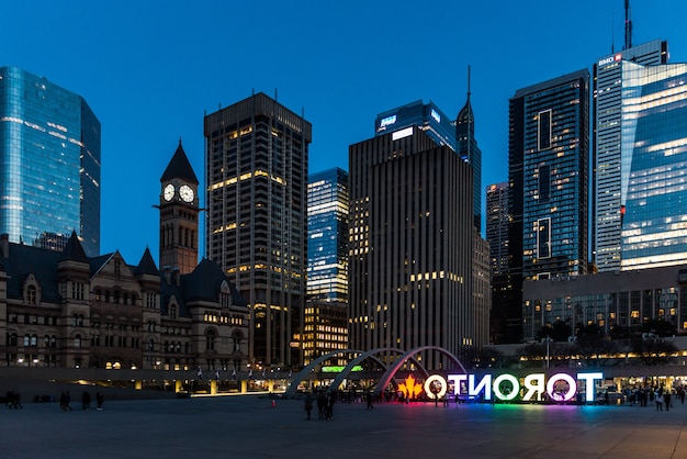 Skyline architectura e edifici a Toronto in Canada