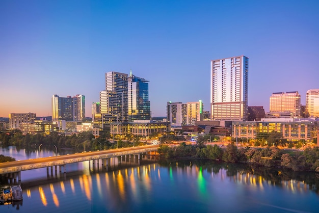 Skyline del centro di Austin Texas negli Stati Uniti