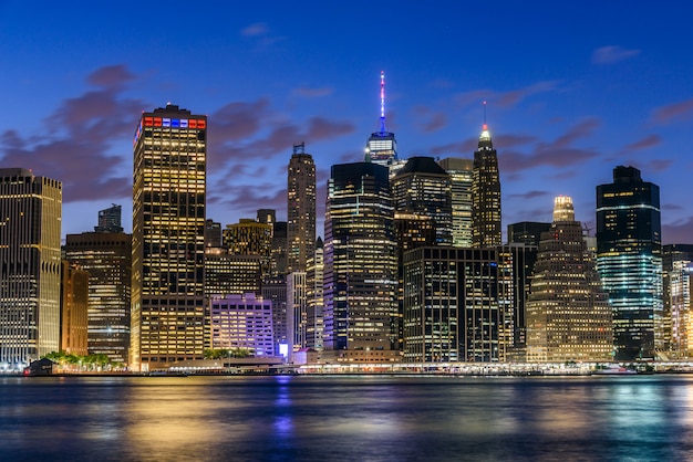 Skyline di Lower Manhattan da Brooklyn