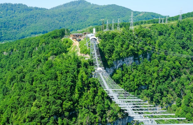 SKYPARK Sochi nel Parco Nazionale di Sochi. La passerella sospesa più lunga del mondo