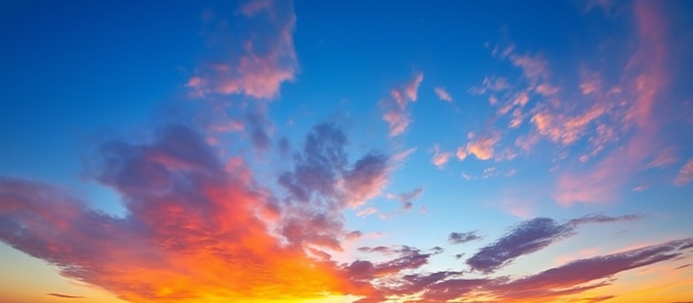 Skys Palette Cielo colorato dopo il tramonto in tela Natures