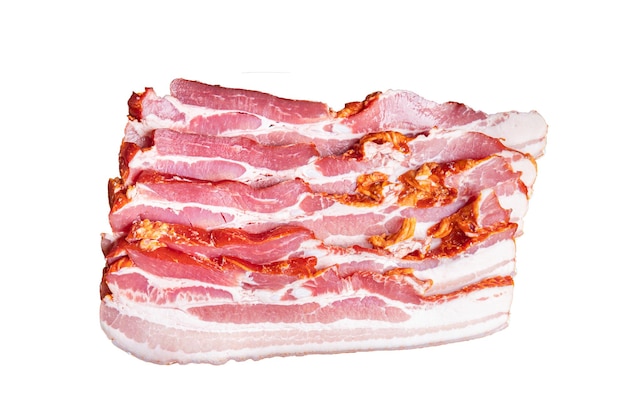 slice bacon pork strips lard smoked meat meal food snack on the table copy space food background