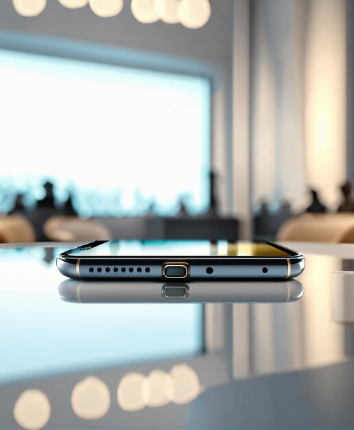 Smart apple iphone Mockup in vetro temperato rendering 3D sfondo hd