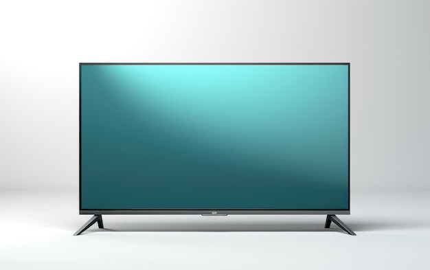 Smart TV moderna e attraente su sfondo bianco o PNG trasparente