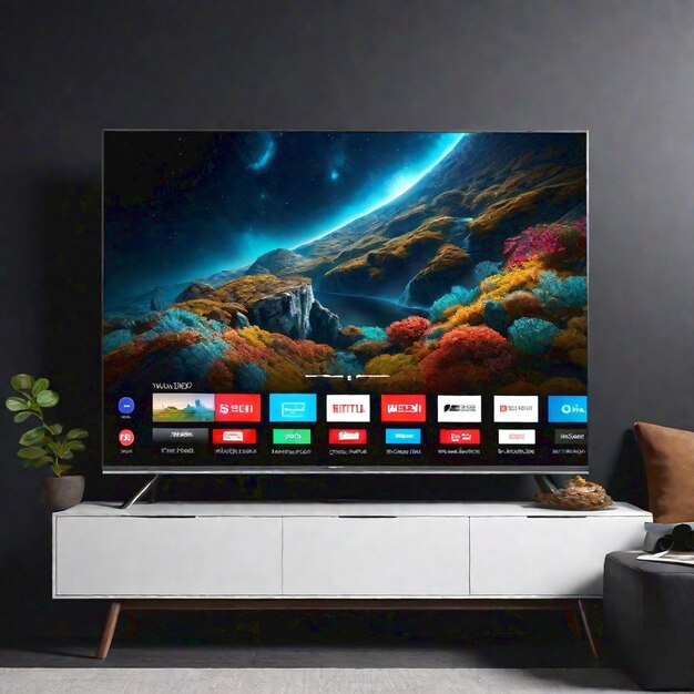 Smart TV moderna generata da Ai