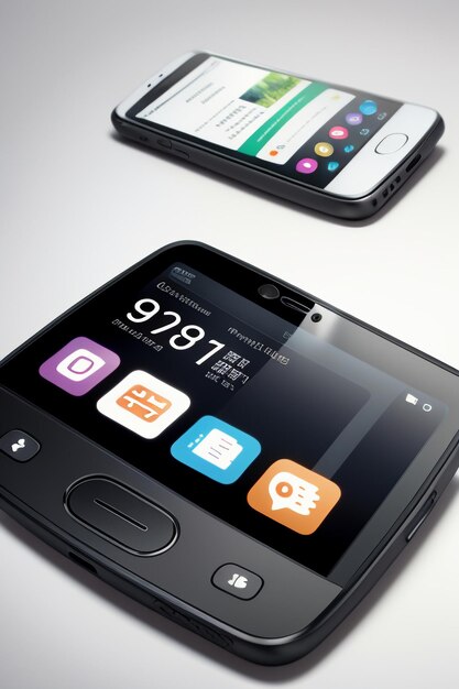 Smartphone cellulare prodotto mockup display pubblicità rendering mockup carta da parati sfondo