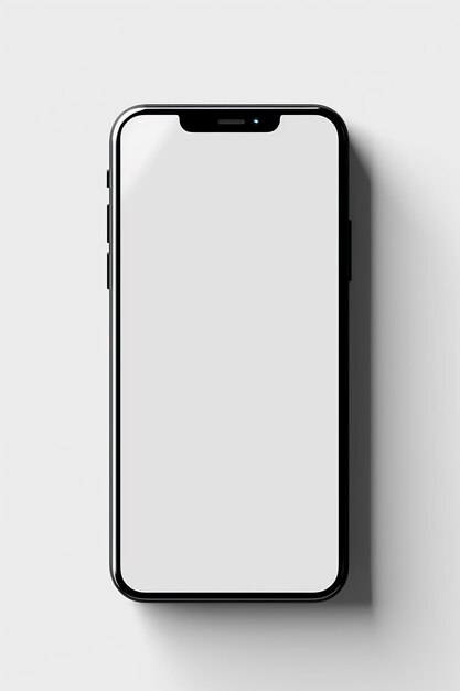 Smartphone con schermo vuoto mock up stile AI generato