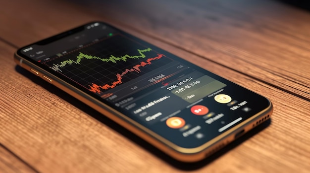 Smartphone con trading di criptovalute