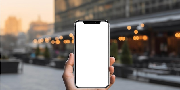 Smartphone display mockup